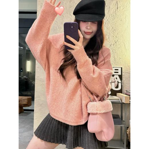 25AW上新 甜甜同款【暖日序章】海军领宽松针织长袖毛衣 商品图1