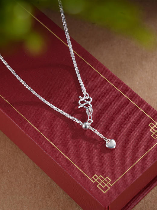 子佩集【福贵长命】银S999套链【YZTL0315】花丝锁项链儿童2511 商品图5