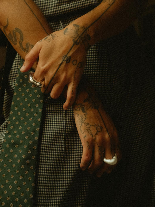 MIMAN｜Belly Ring M [ 闭口戒指 ]【烧白银】 商品图5