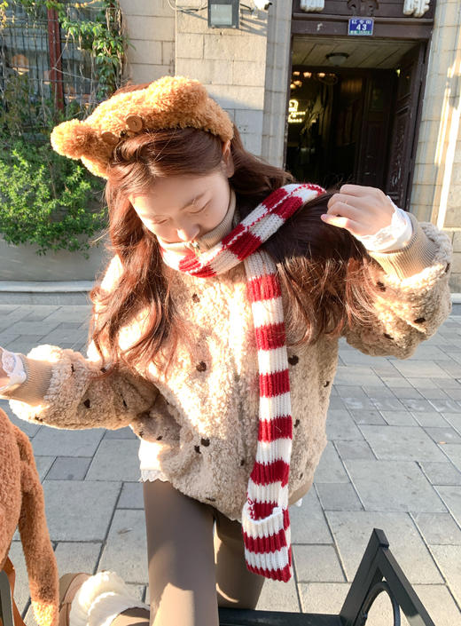 <曾小咸推荐> 现货秒杀！微信超特价！浅棕色波点羊羔毛外套 日常369.99 立减180 秒杀189.99！ 商品图9