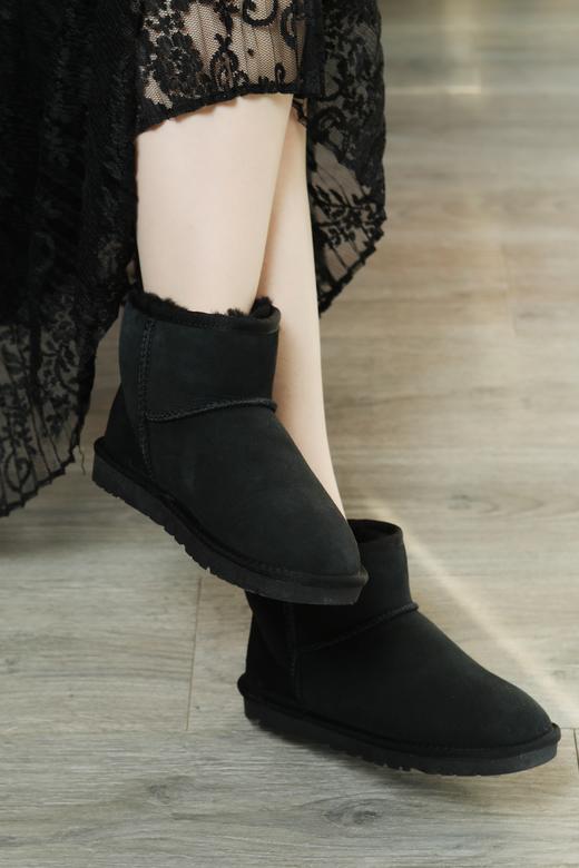 一周发货【雪地靴】肉肉脚拍大一码，35-48鞋码，长毛皮毛一体雪地靴，鞋口定制加大版本，栗色&黑色，冬季保暖大码羊毛靴，男女同款都可穿，满足一家人的冬季保暖需求 商品图12