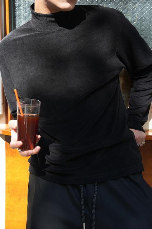 543511118纯色中领长袖T恤 商品图1