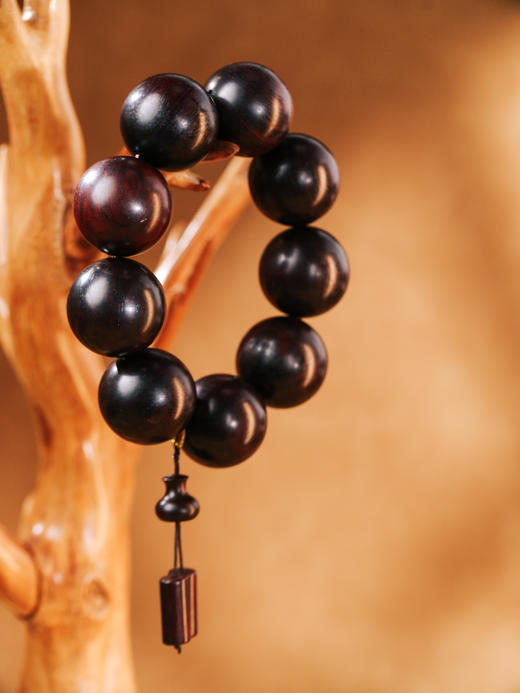 积分兑换：迷罗元和堂 印度小叶紫檀手持念珠 高油高密 珠径3.0【器悟雅玩】 商品图0