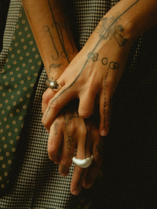 MIMAN｜Belly Ring M [ 闭口戒指 ]【烧白银】 商品图4