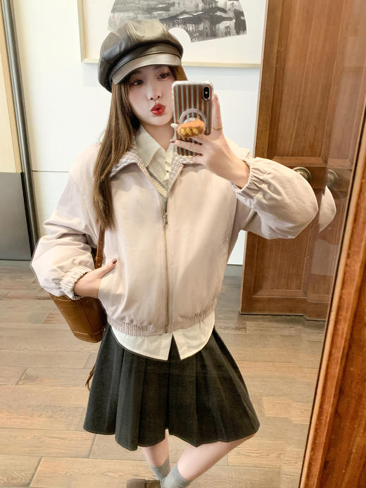 <曾小咸推荐> 现货秒杀！微信超特价！灰紫色夹棉翻领两面穿外套 日常359.99 立减190 秒杀169.99！ 商品图10