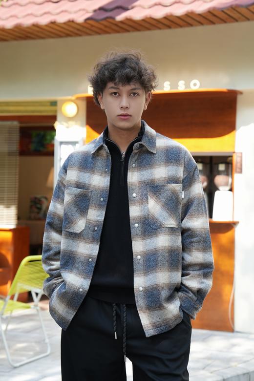 544073484格纹衬衫棉服 商品图0