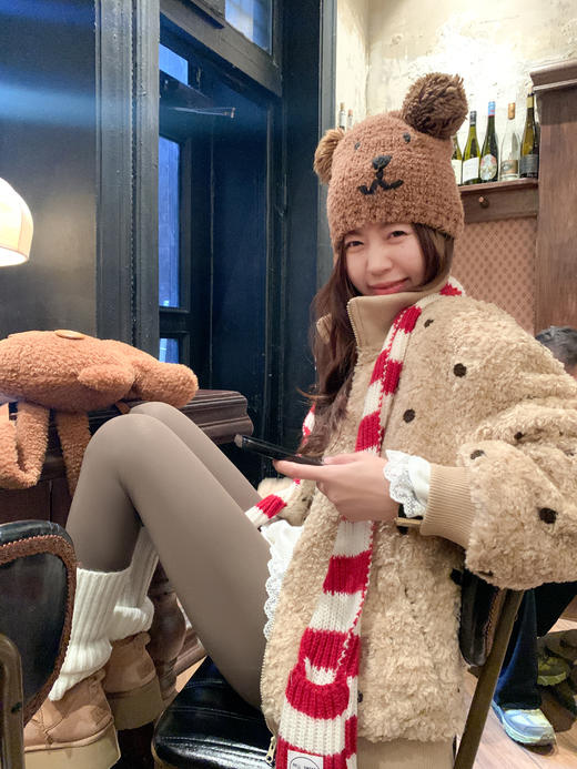 <曾小咸推荐> 现货秒杀！微信超特价！浅棕色波点羊羔毛外套 日常369.99 立减180 秒杀189.99！ 商品图11