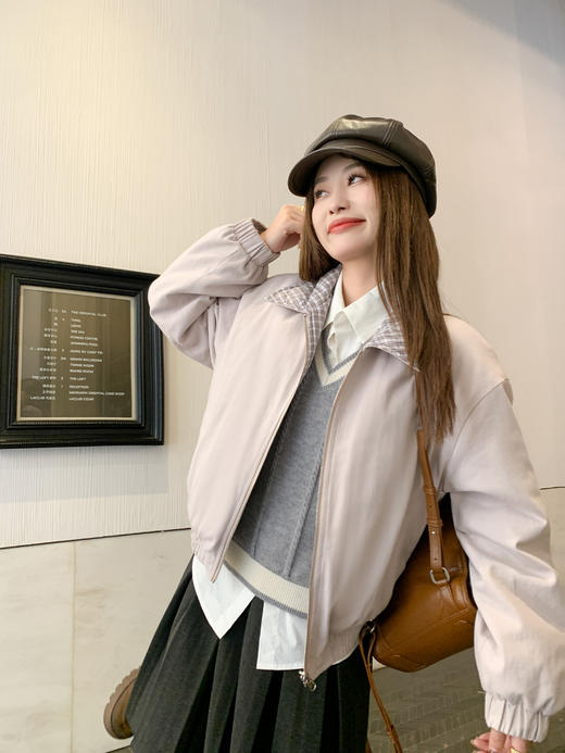 <曾小咸推荐> 现货秒杀！微信超特价！灰紫色夹棉翻领两面穿外套 日常359.99 立减190 秒杀169.99！ 商品图6