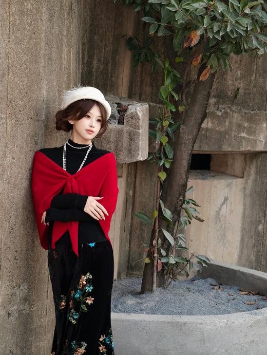 逸红颜明月优选#『软风』三色绒光・柔风裹韵 ,柔软细腻的澳洲羊毛围巾,像轻软的风，披在肩头的温软 商品图9