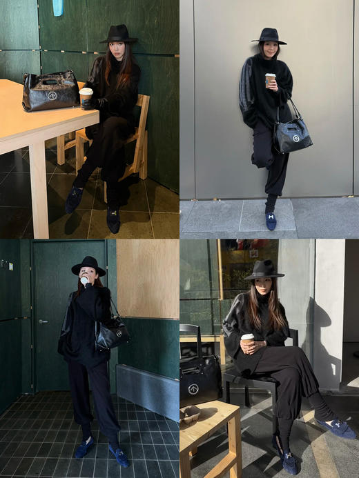 HIDEMI 大秀款藏地可溯源牦牛绒拉毛长拉绒系列不对称堆堆高领厚款廓形毛衣外套 商品图3