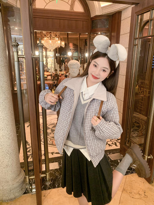 <曾小咸推荐> 现货秒杀！微信超特价！灰紫色夹棉翻领两面穿外套 日常359.99 立减190 秒杀169.99！ 商品图11