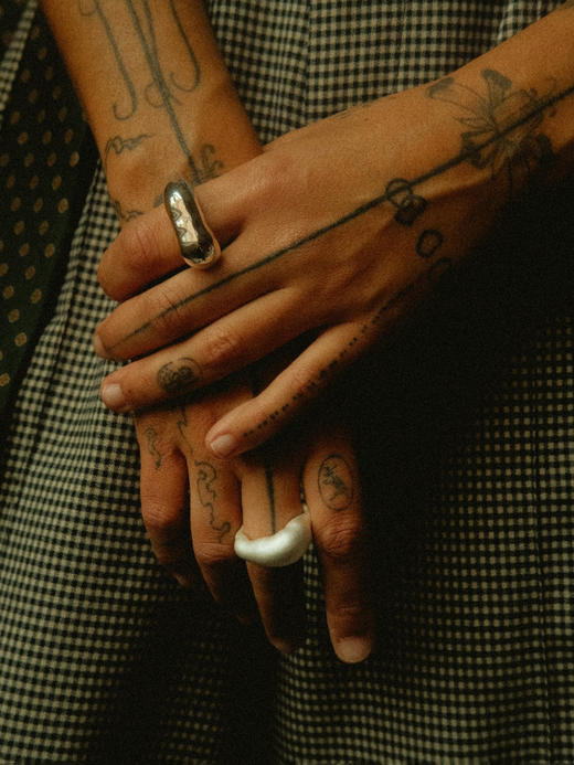 MIMAN｜Belly Ring M [ 闭口戒指 ]【烧白银】 商品图8