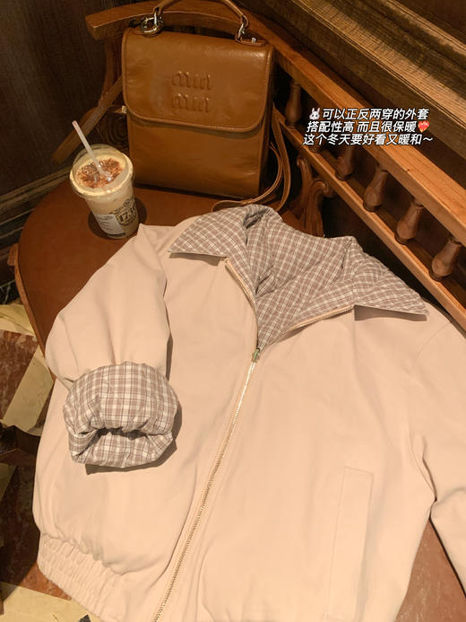 <曾小咸推荐> 现货秒杀！微信超特价！灰紫色夹棉翻领两面穿外套 日常359.99 立减190 秒杀169.99！ 商品图14