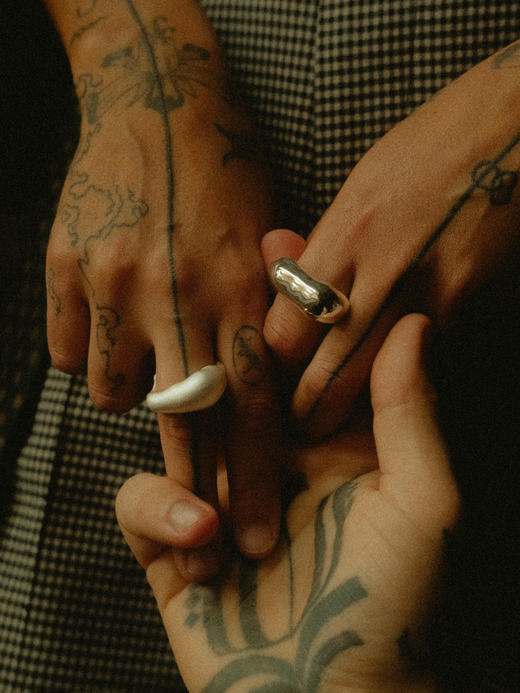 MIMAN｜Belly Ring M [ 闭口戒指 ]【烧白银】 商品图3