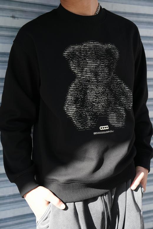 544364369设计感小熊印花圆领卫衣 商品图1