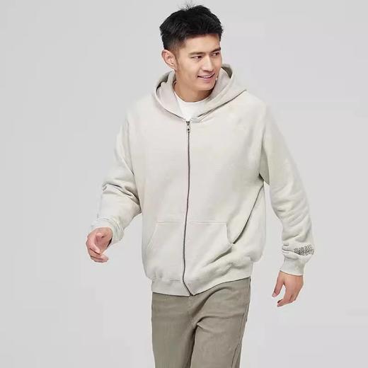 【素道】有机棉 休闲针织连帽外套男士 拉链长袖带帽收袖口SBMA0022 [漳州仓] 商品图0
