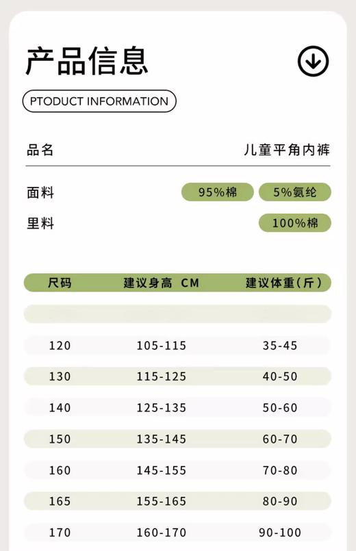 云仓【MQD正品】 5A抗菌 T猫79 儿童平角三条装 商品图2