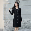奢姿大码女装2025冬季减龄蝴蝶结时尚连衣裙胖妹妹娃娃领针织裙子9854853897 商品缩略图0
