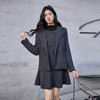 奢姿大码女装2025冬季时尚通勤西装三件套气质纽扣装饰连衣裙套装9954994361AB 商品缩略图2