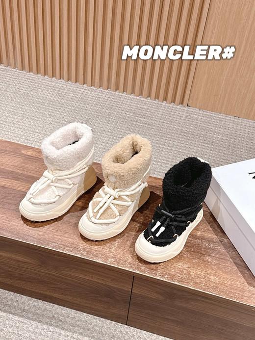 蒙口 秋冬新款可调节松紧扣毛绒短靴雪地靴(DBG) 商品图2