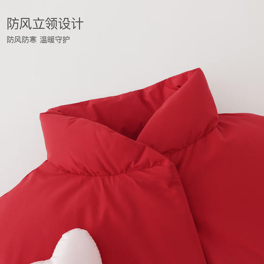 【无氟防泼水】马克珍妮女童立体爱心加厚立领羽绒服2025年冬装新款551772 商品图4
