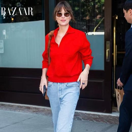 现货秒发~纯羊绒红色polo毛衣 商品图0