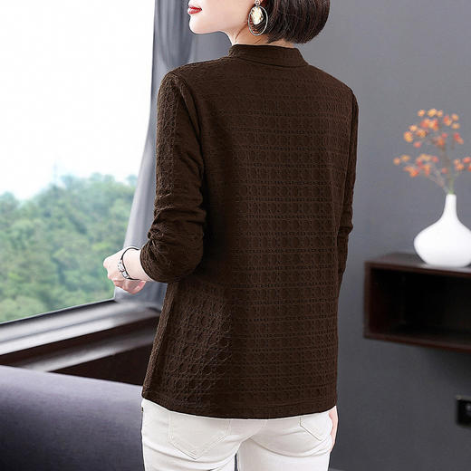 抓绒磨毛女士打底衫2026新款爆款保暖半高领上衣时尚洋气内搭t恤 商品图4
