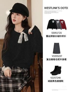 把温柔穿在身上蕾丝针织衫太仙了