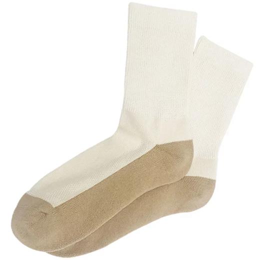 【素道】有机棉健足袜 拼色毛圈袜 袜口较松 组合针织工艺 素道敦煌天然有机彩棉织造 舒适安全健康 [漳州仓] 商品图0