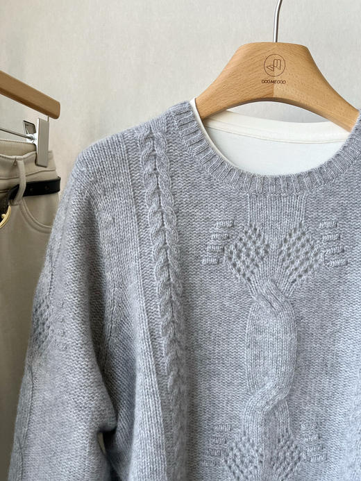 【复古羊绒】噢蜜ooomeooo麻花羊绒套头衫 商品图11