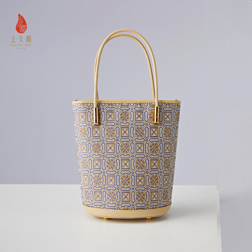 SAINTJOY/上久楷  宋锦拎包 四方定胜 BWS24A0101-E （不含礼盒包装） 商品图4