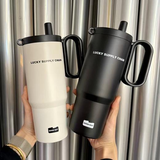 【优质材料健康安全❗️长效保温坚固耐用】爆款高颜值巨无霸保温杯女大容量316不锈钢保冷杯带手柄冰霸水杯。jb 商品图0