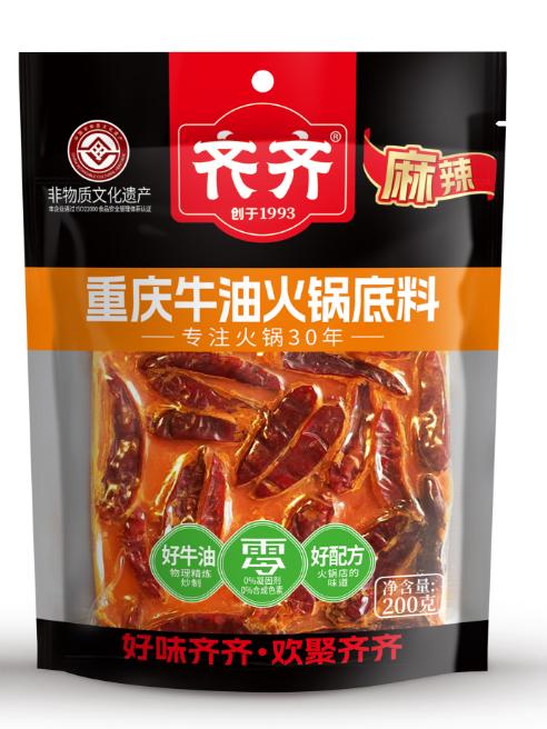 齐齐火锅底料200g麻辣 商品图1