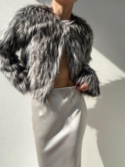 Running Closet｜环保毛外套 [ 黑白灰混色 仿皮草 ] 【LCM】 商品图4
