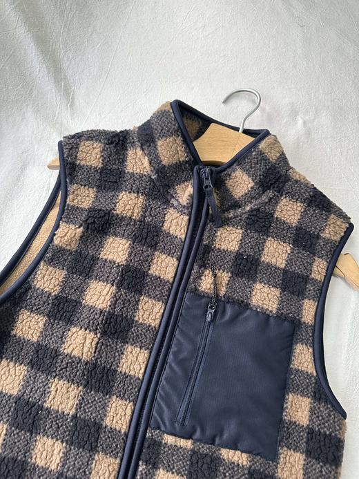 贝壳三 摇粒绒贴布口袋立领背心蓄热保暖叠穿双面绒背心C120524 商品图14