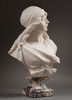 独角鹿西洋古董1900年代意大利雕塑家Adolfo Cipriani签名创作新艺术风格卡拉拉大理石少女半身像雕塑作品 商品缩略图2