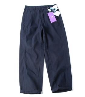 人字斜精棉弯刀裤，重度水洗