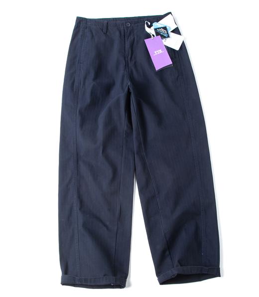 人字斜精棉弯刀裤，重度水洗 商品图0