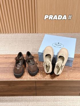 普拉达 新款厚底玛丽珍单鞋(DBG)