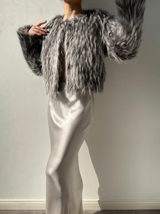 Running Closet｜环保毛外套 [ 黑白灰混色 仿皮草 ] 【LCM】 商品图3