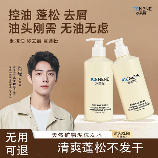 冰芙妮洗发水400ml深层清洁控油去屑蓬松柔顺发质 商品图1