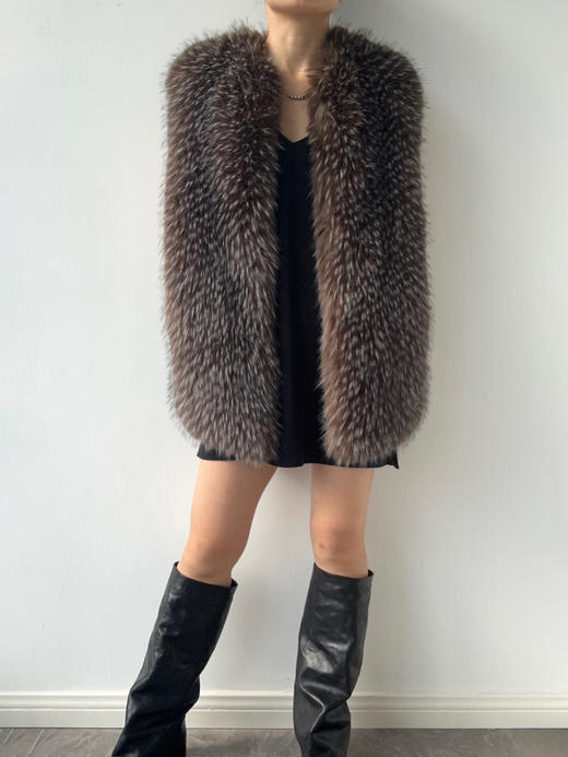 Running Closet｜环保毛长款马甲 [ 棕 仿皮草 ] 【LCM】 商品图4