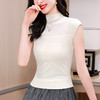 网纱镂空打底背心上衣，打底衫纯色修身显瘦小衫KQL-E46N2025 商品缩略图2