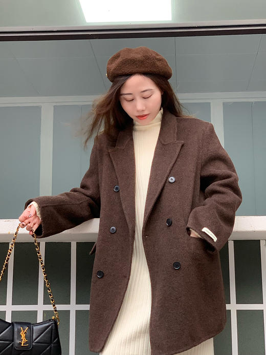 【百图lulu定制】【预售7天发】【一手长双面呢】随性 自在 羊毛双面呢大衣 商品图11