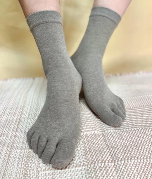 【素道有机彩棉 五指袜】SWS0023 让您的每一个脚趾慢慢的自然舒展 棕色/灰色 [漳州仓] 商品图2