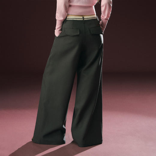 Ariseism 美式复古设计感撞色腰头休闲裤女秋冬新款 商品图2