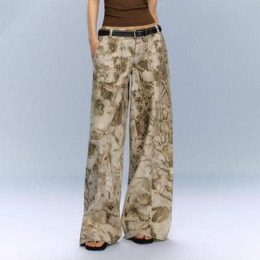 Ariseism 美式复古设计感做旧洗水休闲裤女秋冬新款 商品图1