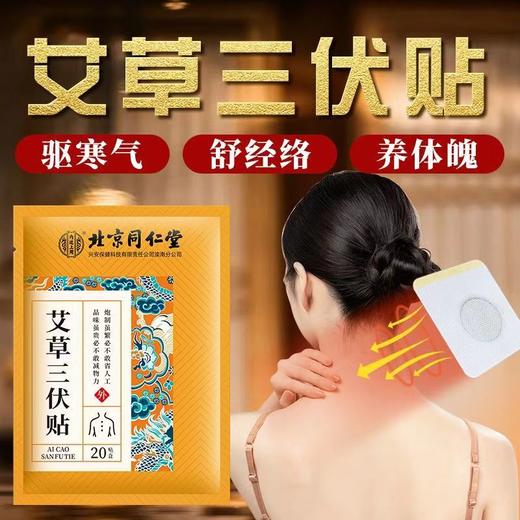 北京同仁堂艾草三伏贴(20贴/盒) 冬病夏治艾灸穴位贴成人儿童敷贴膏 商品图1