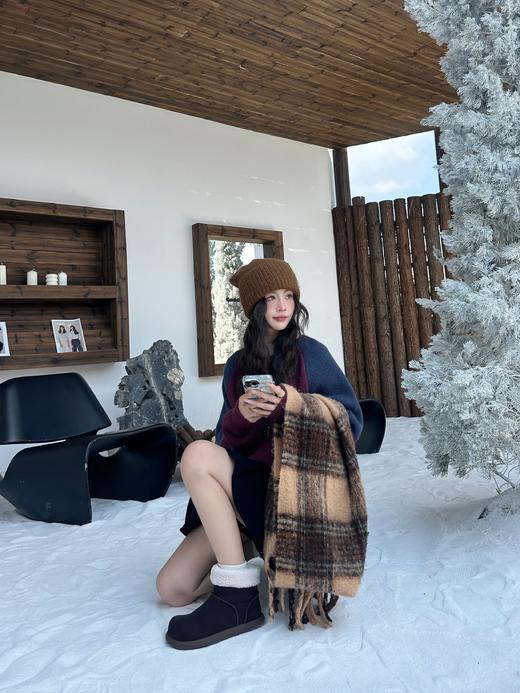 真皮牛反绒皮雪地靴2025年冬季新款靴子 可选单里/加绒款 保暖时尚百搭 商品图2