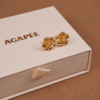 北京仓｜Agapee-Zinnia-金色 缎面 耳钉［法国设计师］ 商品缩略图5